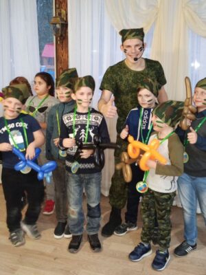 Военная вечеринка для детей с аниматорами в Махачкале